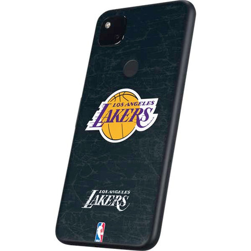NBA Los Angeles Lakers Black Primary Logo Google Pixel 4a Skin